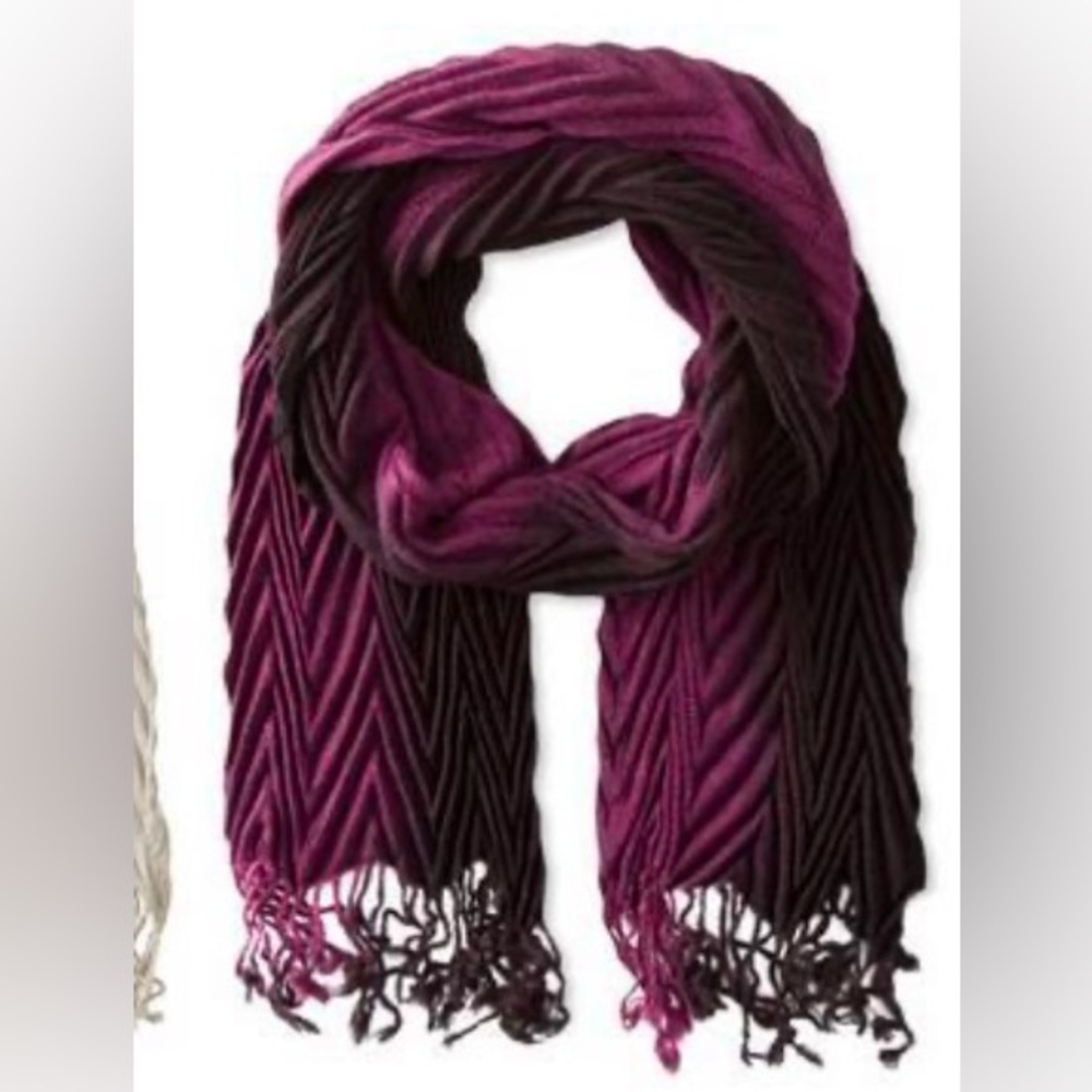 Ombre pleated scarves.